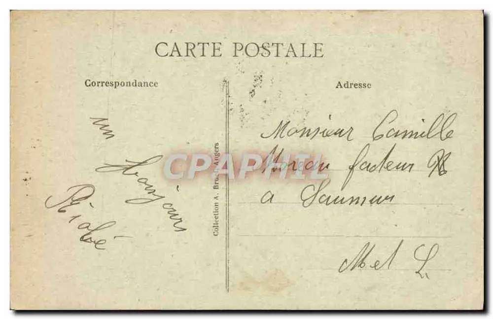 Angers - Le Jardin du Mail — Le Bassin et Le Kiosque, éditeur imprimeur non visible, n° 148 - Rückseite