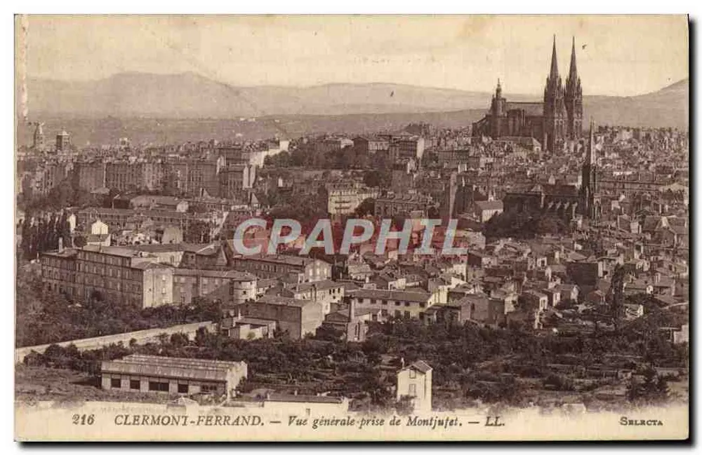 Clermont-Ferrand — Allgemeiner Blick von Montjufet — LL. — Sélecta, Nr. 216 - Vorderseite