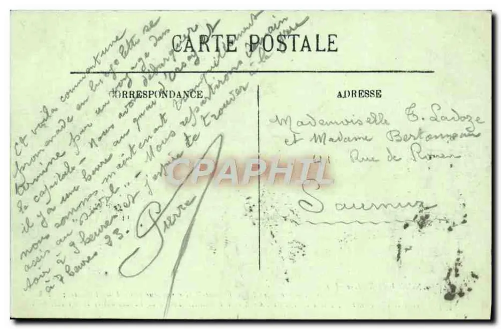 Chenonceaux (Loire-et-Loire) — O Castelo (lado norte) — editor não identificado, n° 10 - Verso