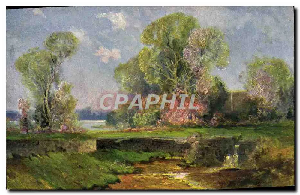 Paisagem com rio — pintura impressa — série 229, edição V - Frente