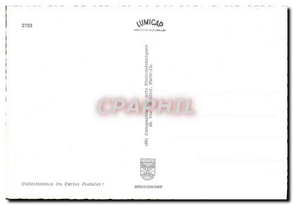 Vaca em um coração — carta de amor — Lumicap, n°2703 - Verso