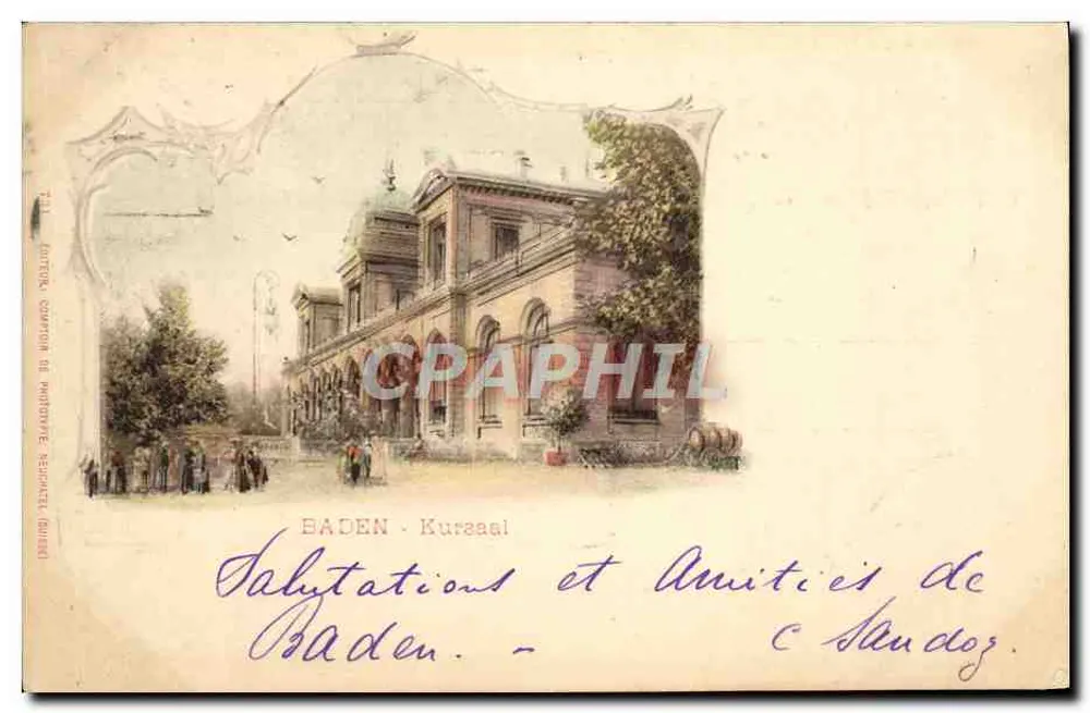 Baden - Kursaal — Uitgever : Compagnie de Fototypie, Besançon (Guerin) - Voorkant