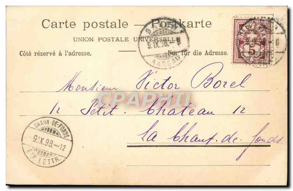 Baden - Kursaal — Uitgever : Compagnie de Fototypie, Besançon (Guerin) - Achterkant