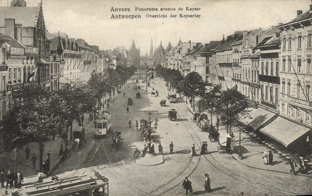 Anvers - Panorama da avenida de Keyser — J.-B. Verchooven, No 17 - Frente