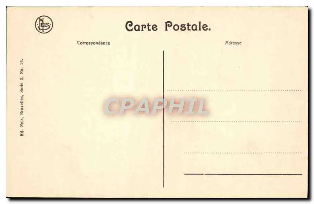 Bolassart — L'Orient (Tombeau du Géant) — Ed. NELS, Bruxelas, Série 2, No. 16 - Verso