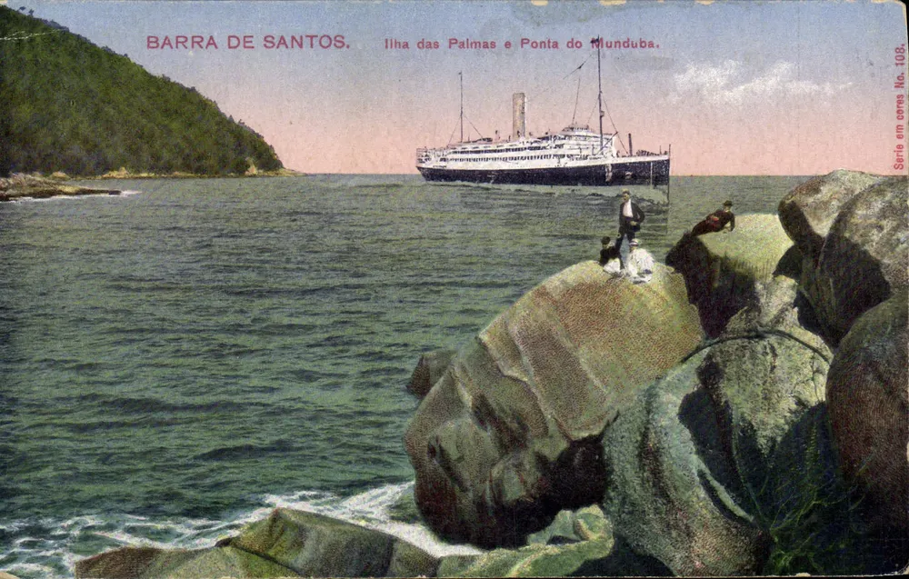 Barra de Santos — Ilha das Palmas e Ponta do Munduba — Serie in Karten Nr. 108 - Vorderseite