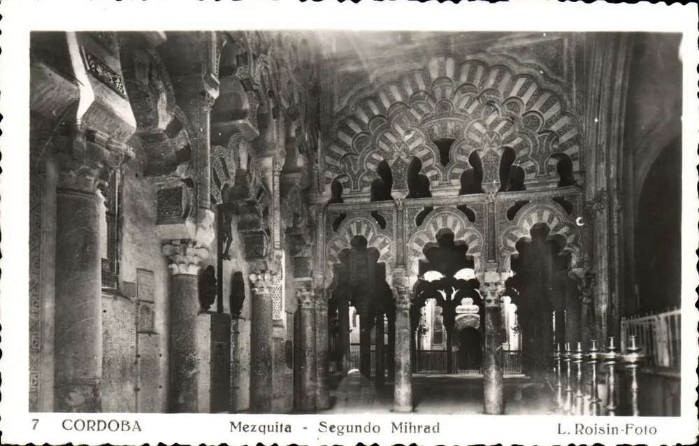Córdoba — Innenansicht der Mezquita, zweiter Mihrab — L. Roisin-Foto, n°7 - Vorderseite