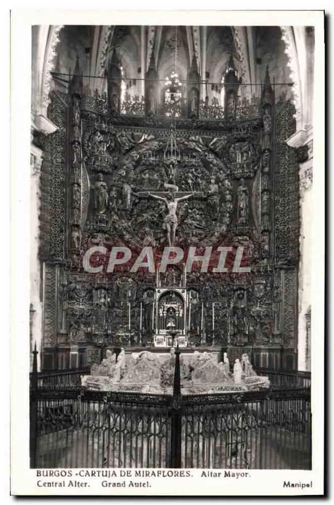 Burgos - Cartuja de Miraflores. Altar Mayor — Verlag Manipel, Seriennummer nicht sichtbar - Vorderseite