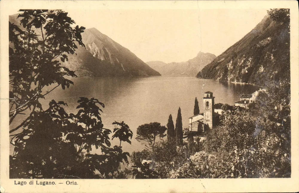 Lago di Lugano — Oria — Verlag E. Greiz, Nr. 2965 - Vorderseite