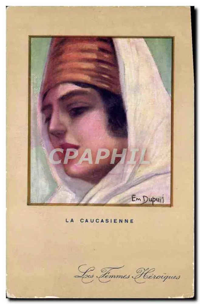 Die Caucasiennne — Porträt einer verhüllten Frau — Verlag COLOR PARIS, n° 43 - Vorderseite