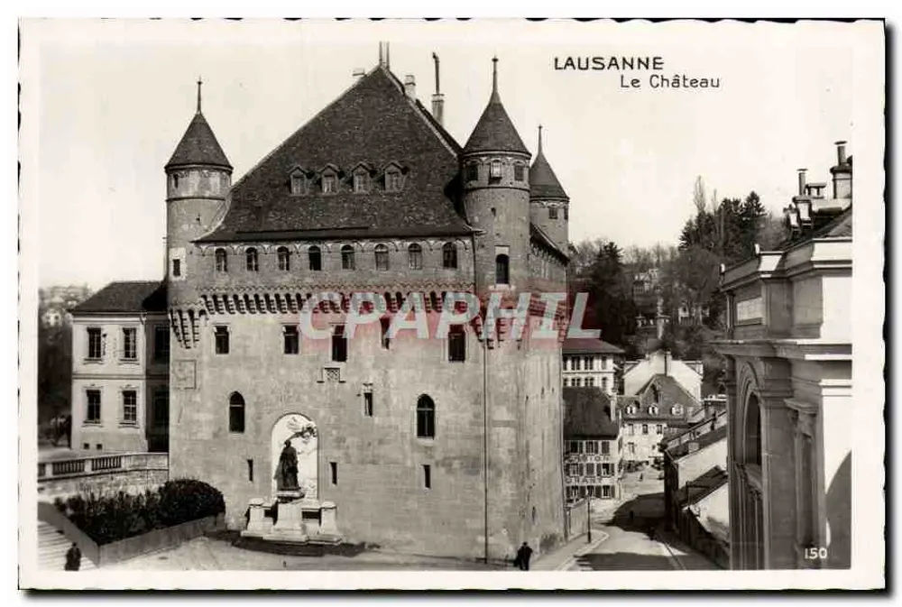 Lausanne — O Castelo — Edição Art Perrochat, S.A., Lausanne, n° 150 - Frente