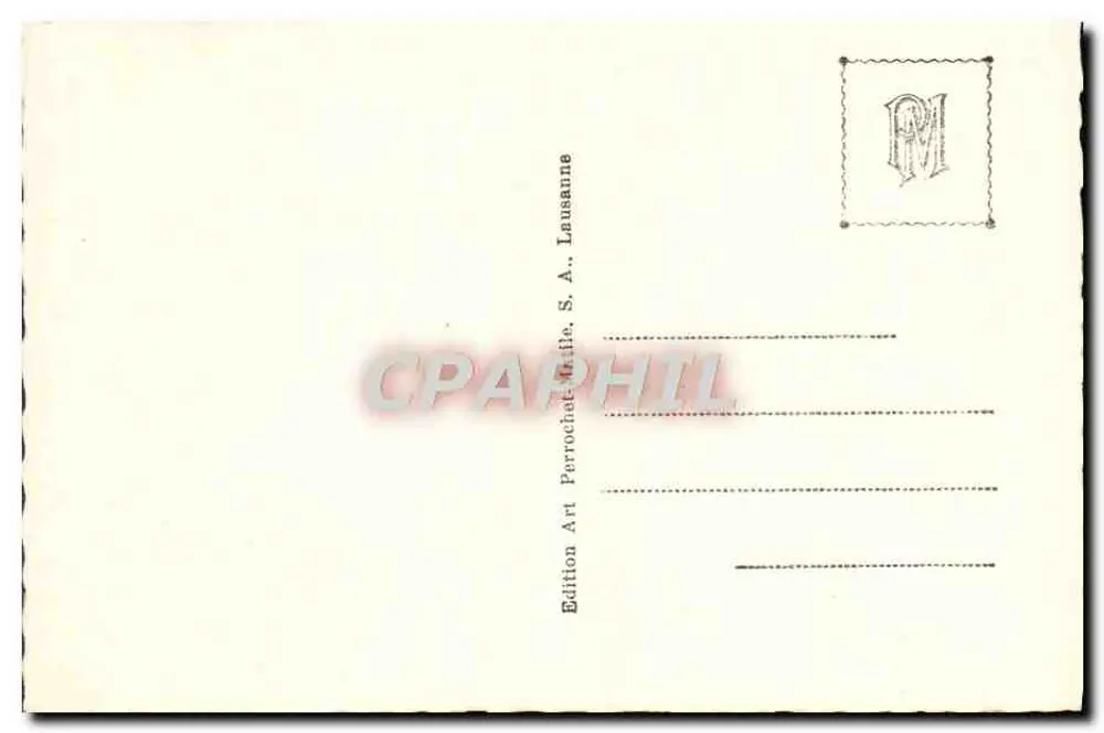 Lausanne — O Castelo — Edição Art Perrochat, S.A., Lausanne, n° 150 - Verso