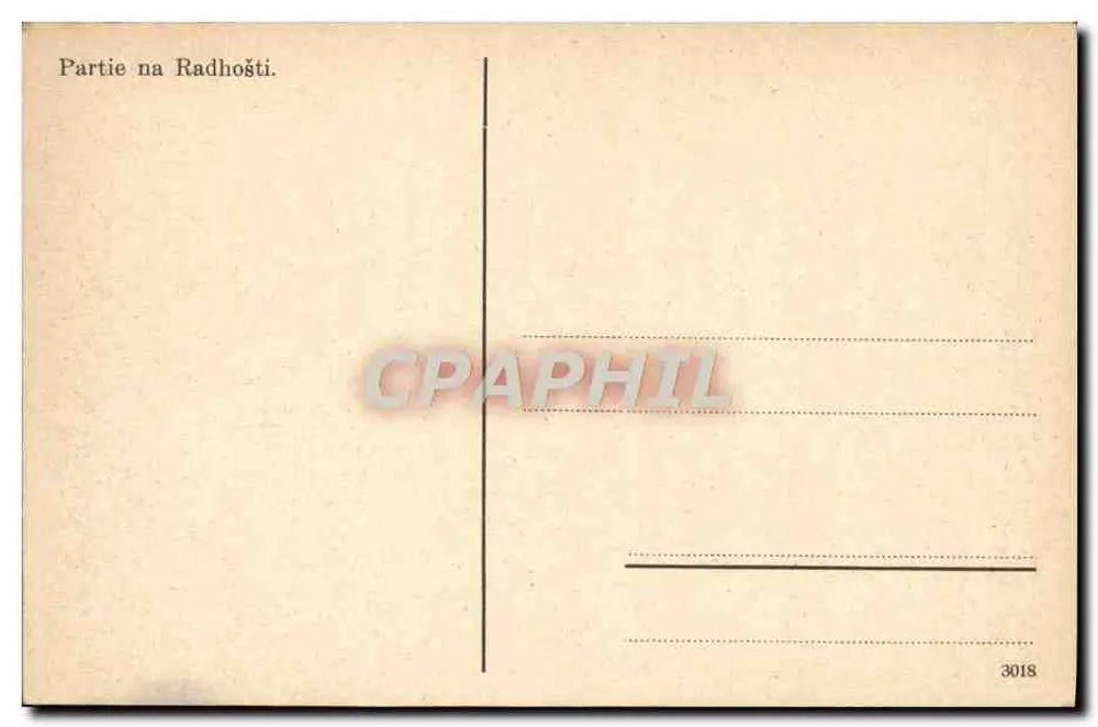 Partie na Radhošti — pastorale Szene mit Herde und Personen — Nr. 3018 - Rückseite