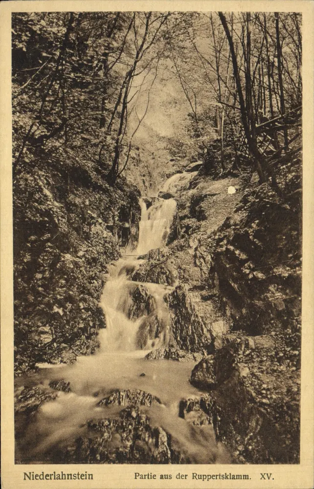 Niederlahnstein — Ansicht aus der Ruppertsklamm XV — Niederlahnstein Verlag - Vorderseite