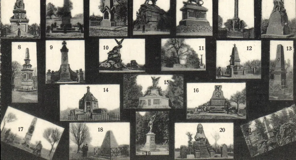 Diversos monumentos militares — coleção de 21 monumentos — editor A. Ley & Wörth, n° 5 - Frente