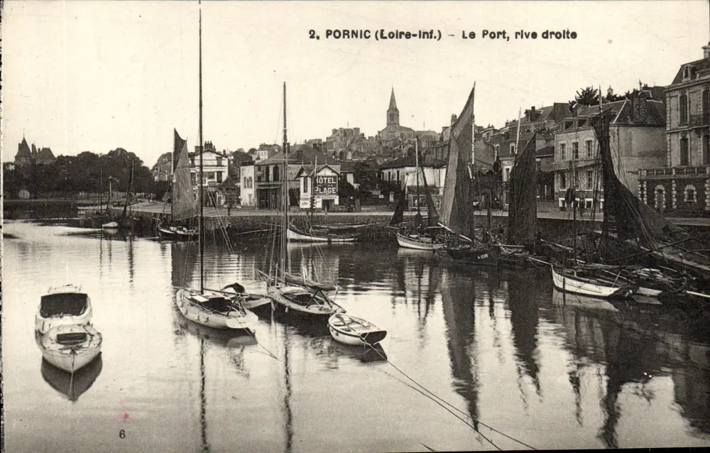 Pornic (Loire-Inf.) — O Porto, margem direita — F. Chapeau, editor Nantes - Frente