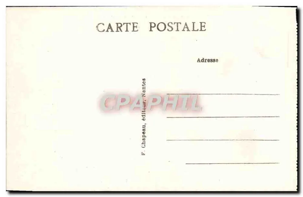 Pornic (Loire-Inf.) — Ansicht von L'Anse aux Lapins am Eingang zum Hafen — F. Chapeau, Verlag Nantes - Rückseite