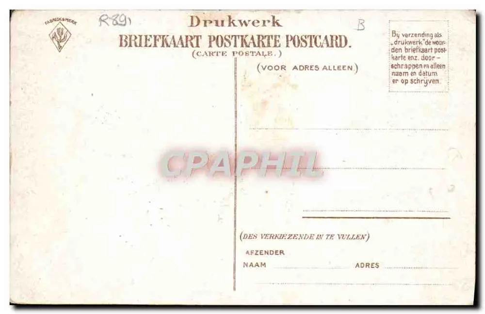 Paare in einer Kutsche — Friesland — Drukkerspers - Rückseite