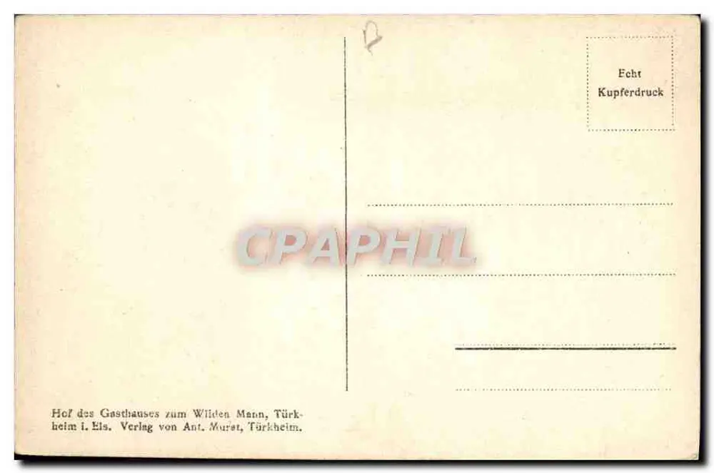 Hof des Gasthauses zum Wilden Mann — Türkheim — Verlag von Ant. Murst - Rückseite