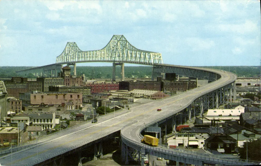 Der Große Brücke von New Orleans — New Orleans, Louisiana — Verleger Grant L. Robertson, Metairie, LA, n° GLR-364 - Vorderseite