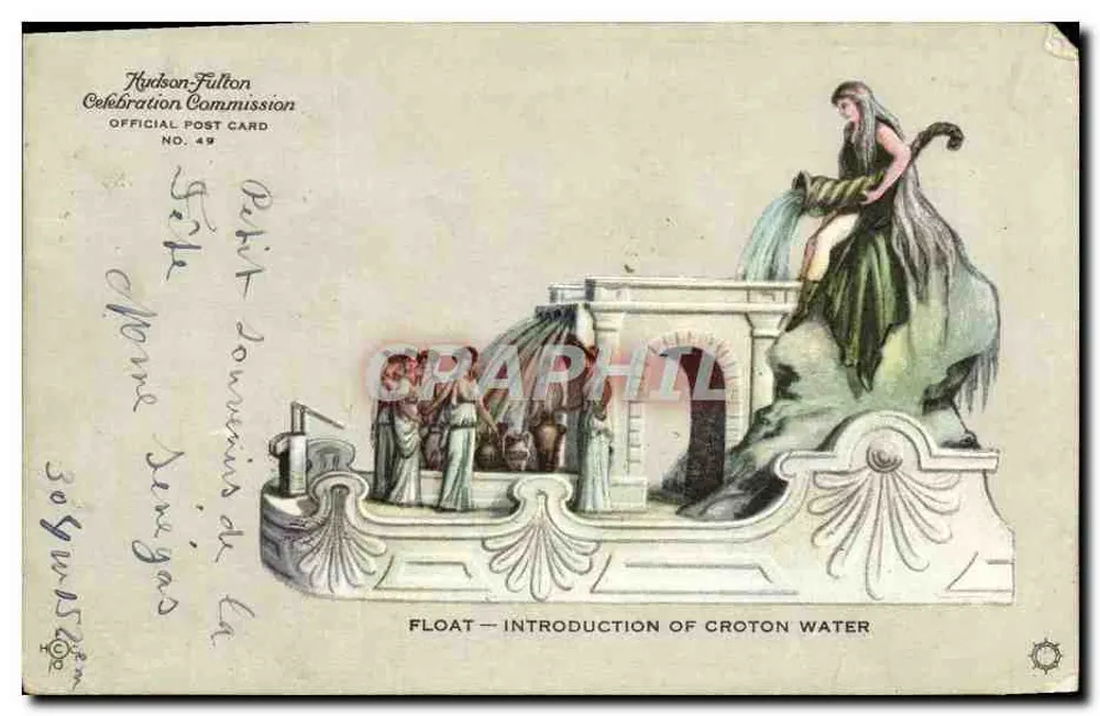 Introdução da água de Croton — Comemoração Hudson-Fulton — Redfield Brothers, Inc. n°49 - Frente