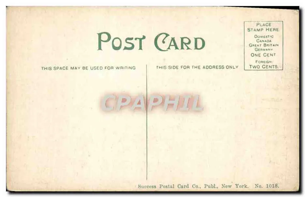 Brooklyn Bridge, New York — vista panorâmica — Success Postal Card Co., New York, No. 1018 - Verso