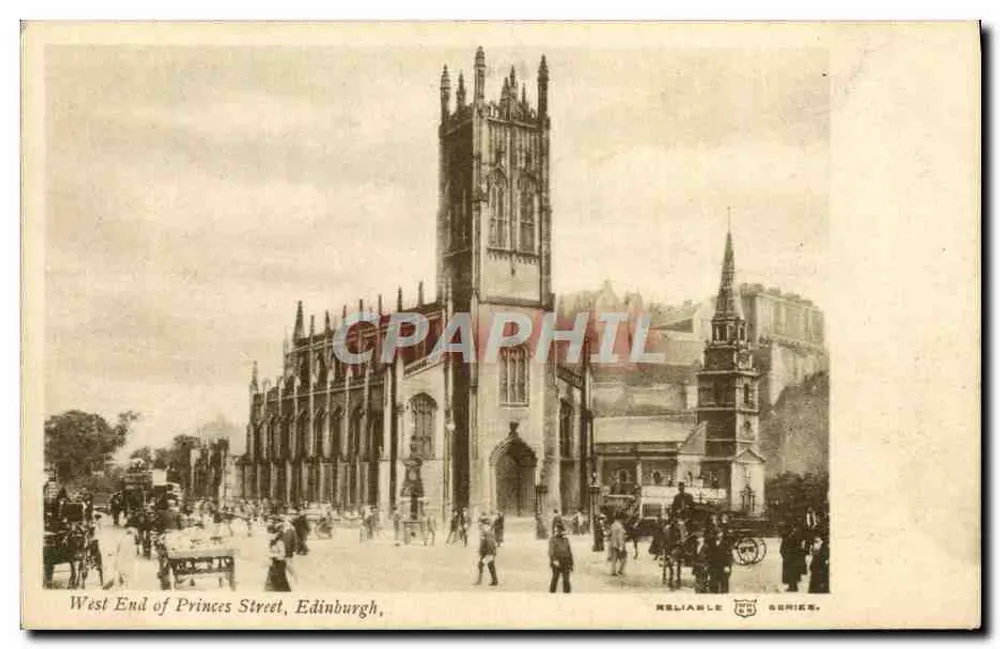 West Ende der Princes Street, Edinburgh — Verlag Reliable Series - Vorderseite