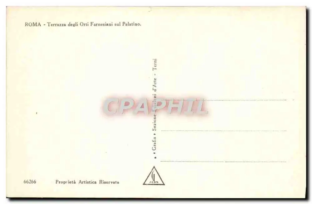 Rom - Terrazza degli Orti Farnesiani sul Palatino — Grafia Terni - Rückseite