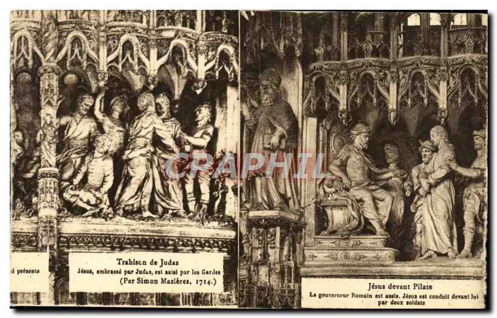 Szenen der Passion — Verrat durch Judas und Jesus vor Pilatus — Von Simon Maziéres, 1774 - Vorderseite