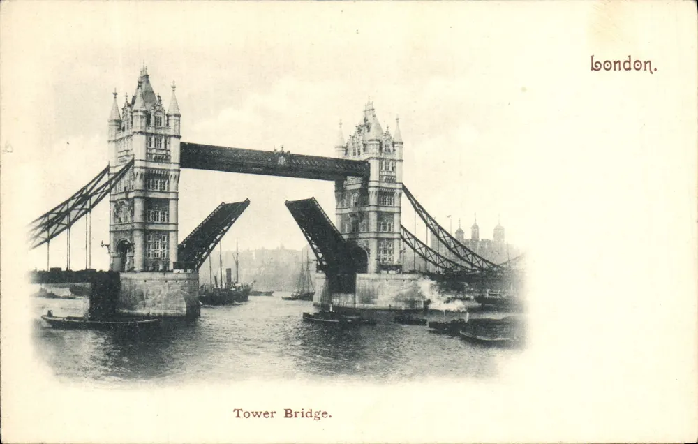 Tower Bridge — Londres — editor desconhecido, número de série não visível - Frente