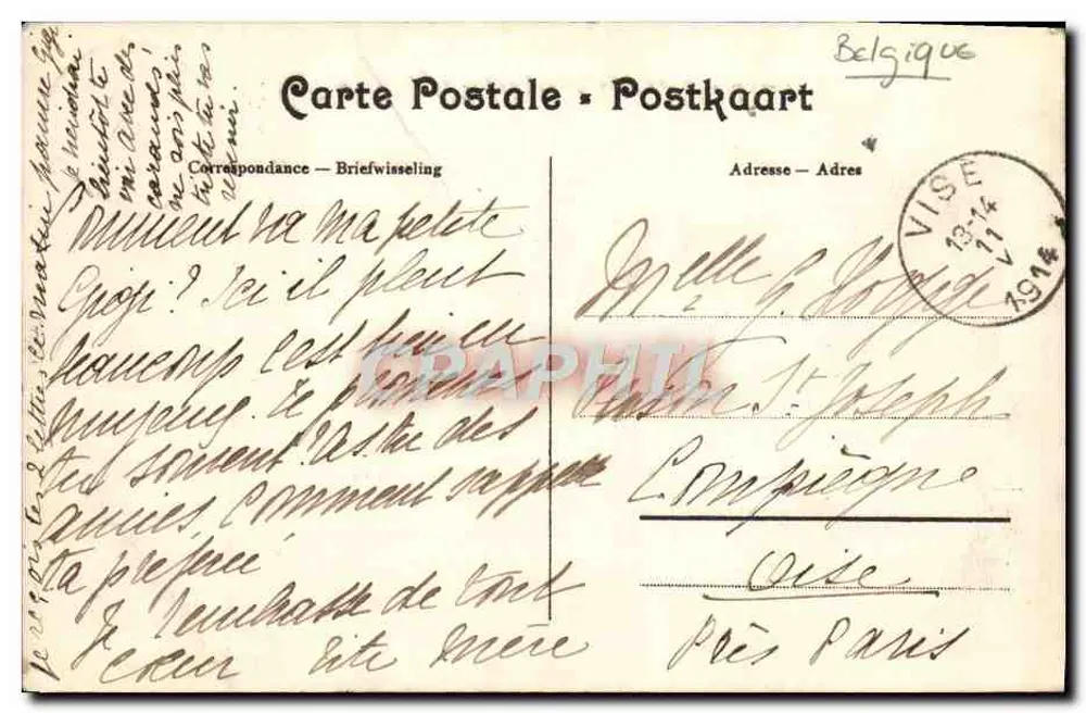 विसे — मूज़ के किनारे — प्रकाशक : ई. वैन डर ज़िपेन, संख्या 2255 - पीछे