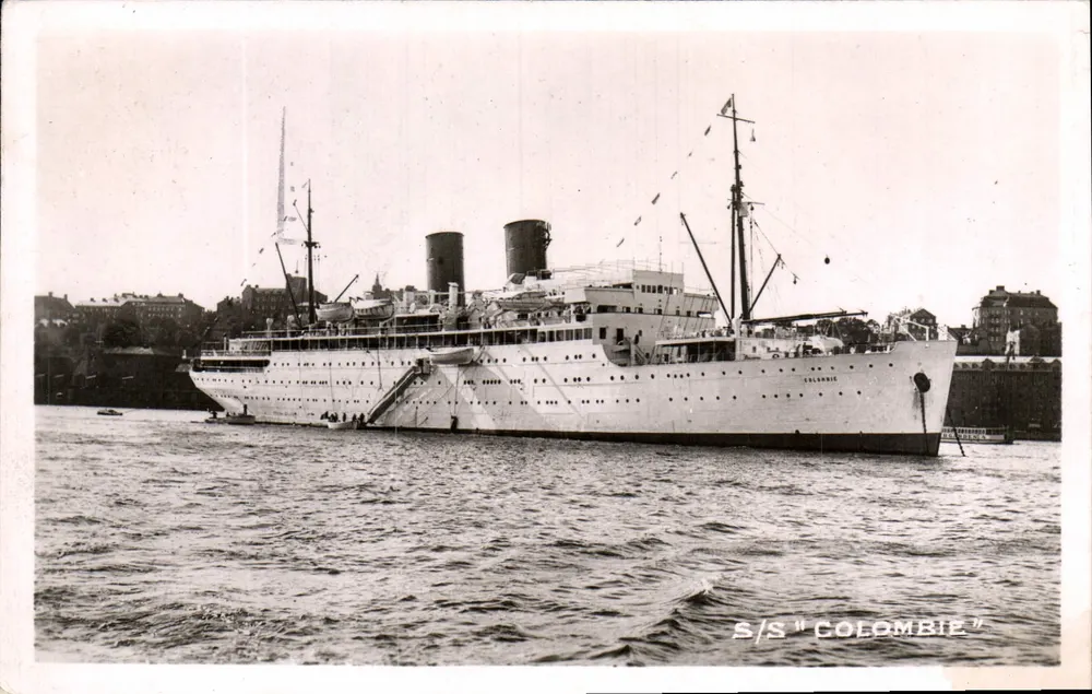S/S "Colombie" — Transatlantischer Dampfer — Verlag C.A. P. Pirasborg - Vorderseite