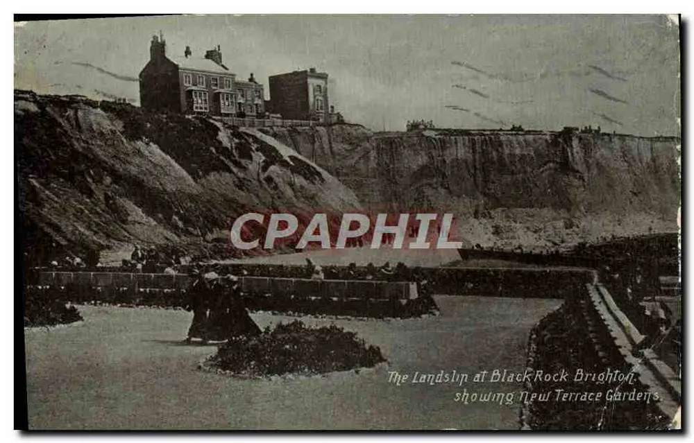 Der Landslip am Black Rock, Brighton — showing New Terrace Gardens — British Manufacture - Vorderseite