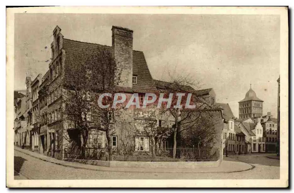 Vista de rua com igreja no fundo — editor Chlra Gnedcke, Ludwig Möller, Rosengarten - Frente