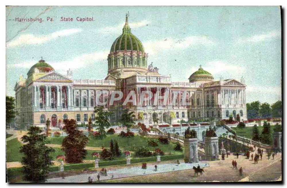 Harrisburg, Pa. — State Capitol — O. S. Bunnell, Philadelphia, Pa. — No. 61 - Frente