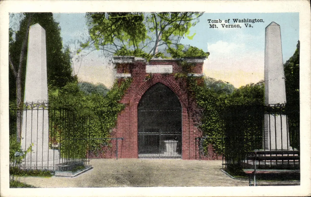 Grabmal Washington, Mt. Vernon, Va. — Verlag W. B. Garrison, Inc., n° 1502 - Vorderseite