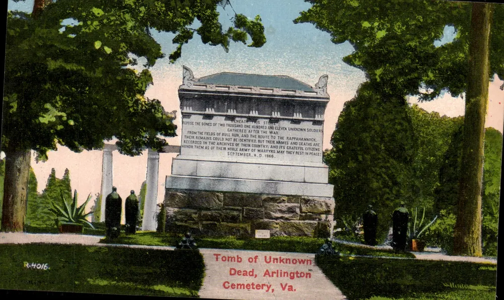 Grab der Unbekannten Toten, Arlington Cemetery, Va. — B. S. Reynolds Co., Washington, D.C. — Nr. R-4016 - Vorderseite
