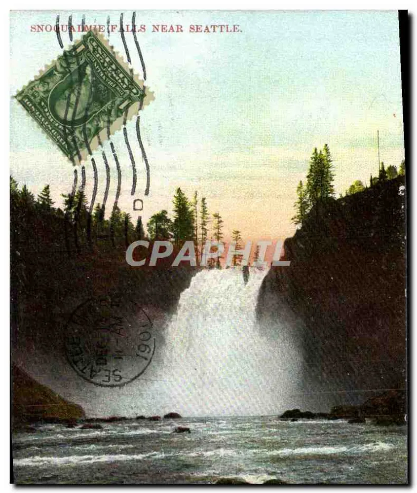 Cachoeira Snoqualmie perto de Seattle — editor Frank B. Wilson, Seattle - Frente