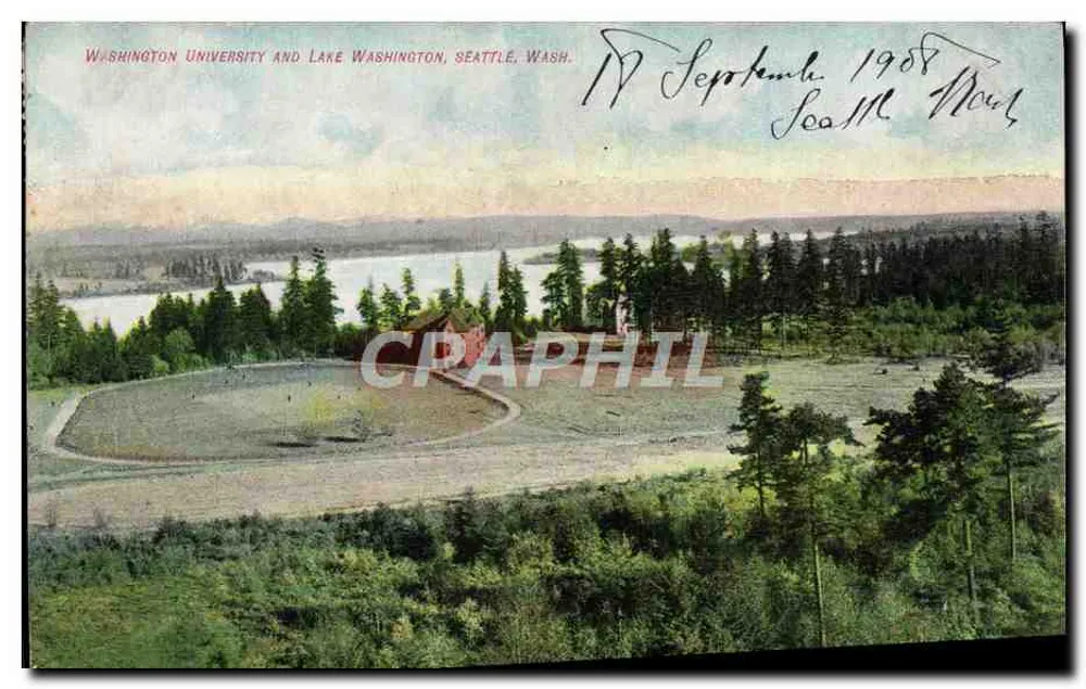 Washington University und Lake Washington, Seattle, Wash. — Panoramablick — unbekannter Verlag - Vorderseite