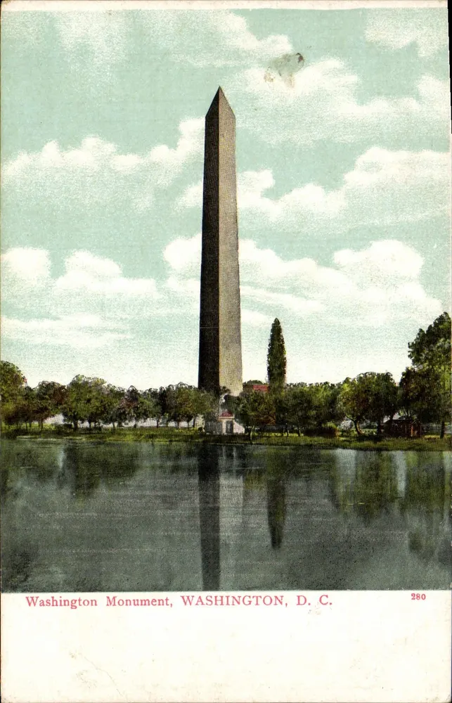 Monumento de Washington — Washington, D.C. — A. C. Bösselman & Co., n° 280 - Frente