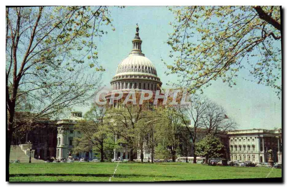 Capitole des États-Unis — vue du dôme et du parc — éditeur L. B. Prince Co., Fairfax, Va. n° PE. 74 - Frente
