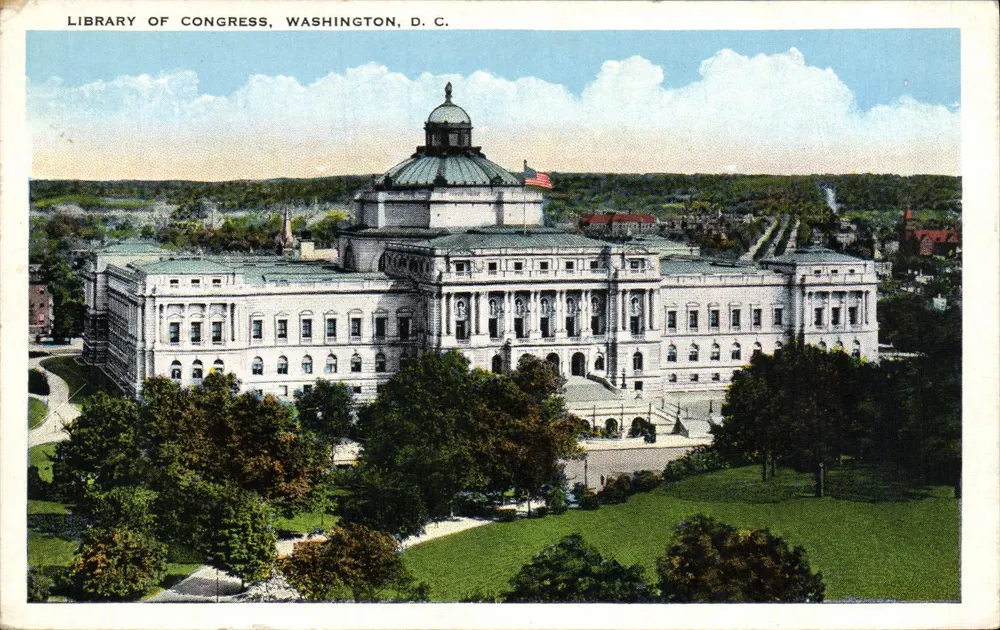 Bibliothek des Kongresses — Washington, D.C. — Verleger Tichnor Colorchrome - Vorderseite