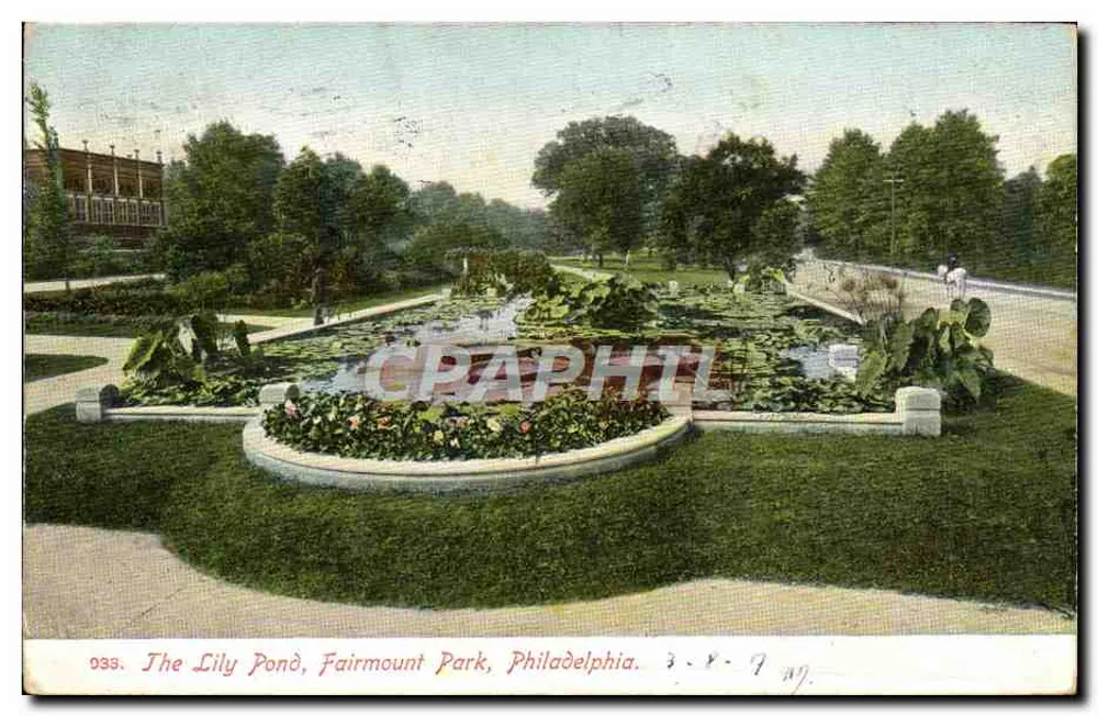 Der Liliensee, Fairmount Park — Philadelphia — Verlag: Philadelphia Post Card Co. Nr. 033 - Vorderseite