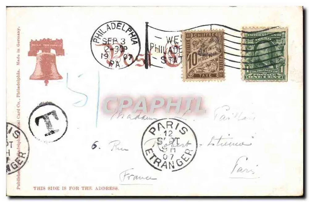 Der Liliensee, Fairmount Park — Philadelphia — Verlag: Philadelphia Post Card Co. Nr. 033 - Rückseite