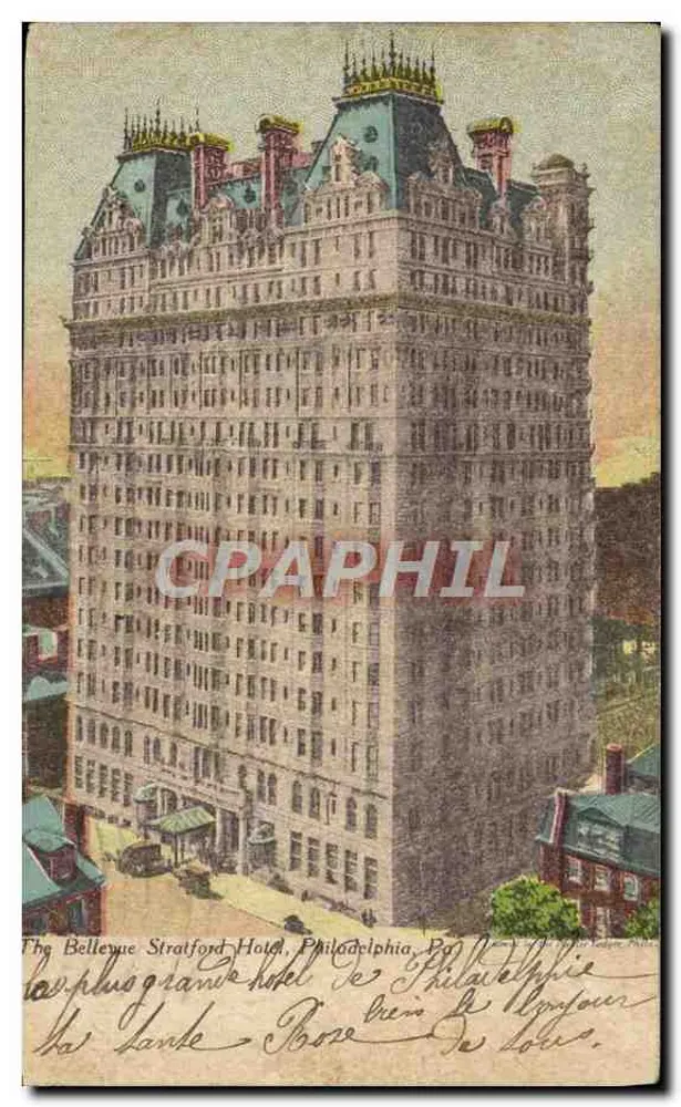 Bellevue Stratford Hotel — Philadelphia, Pennsylvania — Verlag unbekannt, Seriennummer nicht sichtbar - Vorderseite