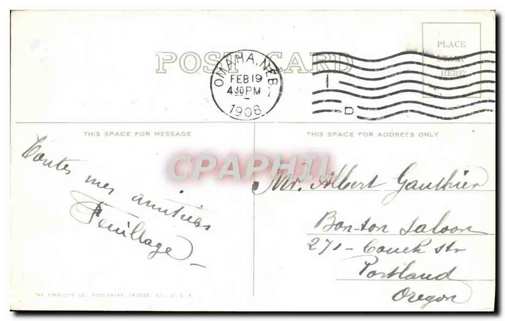 Syndicate Park — South Omaha, Neb. — The Syndicate Co. Publishers (Kicked, N.L. D. & A.) - Achterkant
