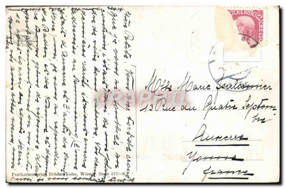 Ansicht von der Seite des T.S.S. "Martha Washington" — Austro-Americana, New York-Trieste Linie - Rückseite