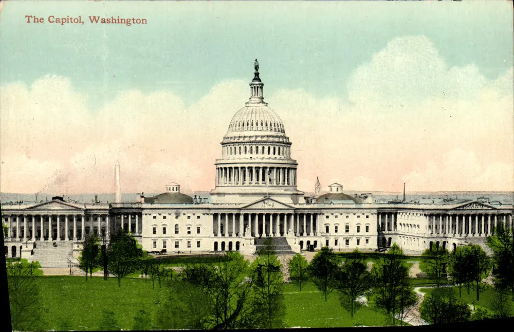 O Capitólio, Washington — vista panorâmica — B. S. Reynolds Co., n° 4020 - Frente