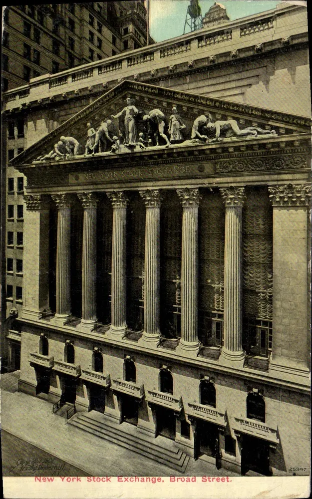 New York Stock Exchange, Broad Street — Verlag Henry Underhill, Nr. 25347 - Vorderseite