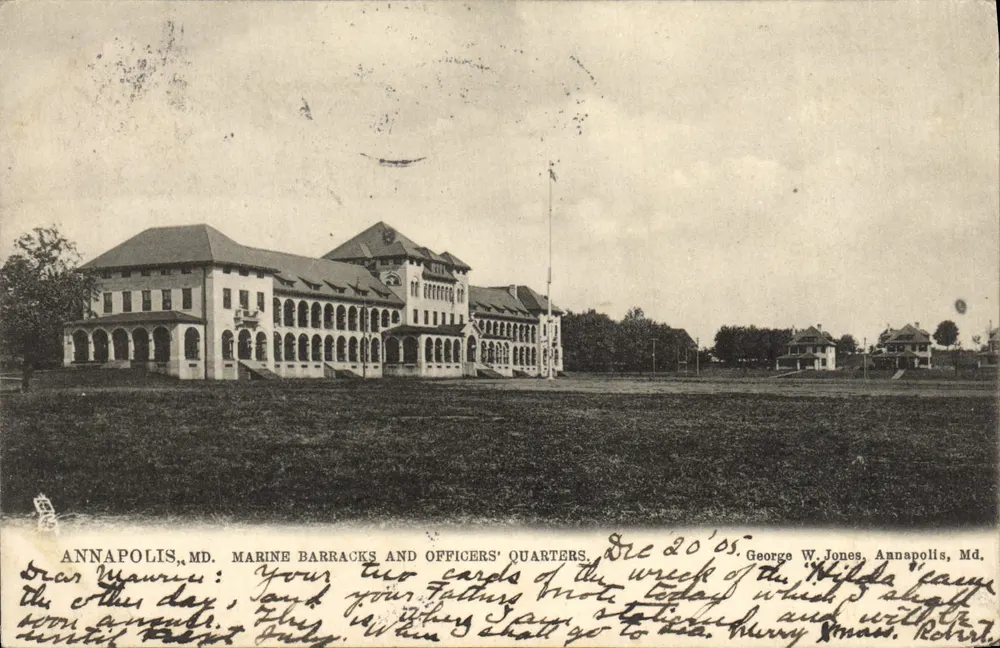 Annapolis, MD — Marine Barracks und Officers' Quarters — Raphael Tuck & Sons, Nr. 2376 - Vorderseite